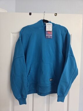 Teal Blue Pullover Hoodie - Womens Sweater